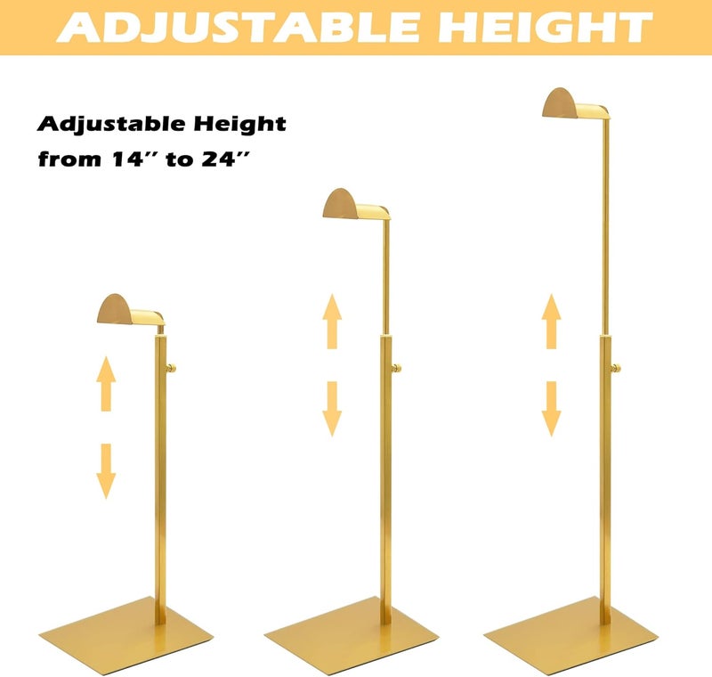 Royxen 3 Pack Purse Holder, Purse Display Stand with Adjustable Height, Bag Stands for Display, Stainless Steel Purse Rack for Bags Organizer (Gold) - Image 3